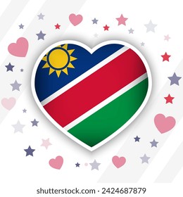 Creative Namibia Flag Heart Icon