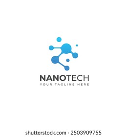 Creative Nanotechnology vector logo design