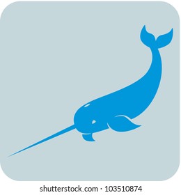 Creative Narwhal Whale Icon