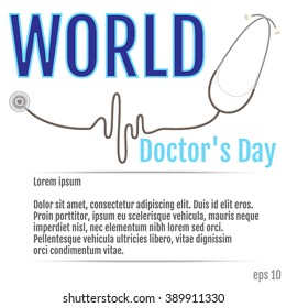 Creative National Doctor's Day Greeting Card. Doctors Day Vector Art, Stock Vector