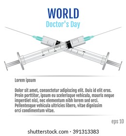 Creative National Doctor's Day Greeting Card. Doctors Day Vector Art, Stock Vector