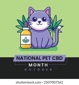 Creative National Pet CBD Month Social Media Template