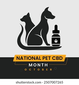 Plantilla de medios sociales del Mes Nacional Creativo del CBD para Mascotas