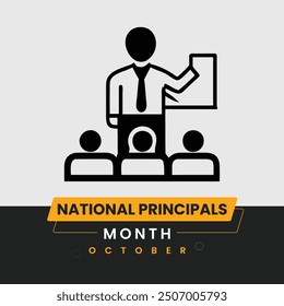 Creative National Principals Month Social Media Template