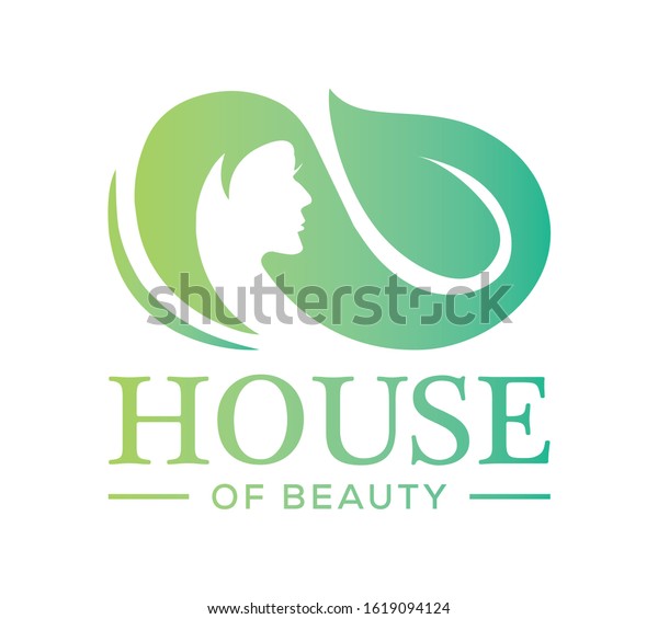 Creative Natural Beauty Womans Face Hair Stock Vector Royalty Free