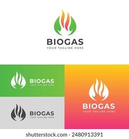 Creative natural Biogas logo design.