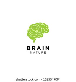 creative natural brain logo template
