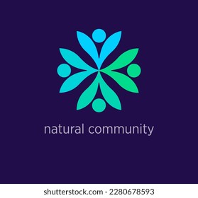Creative natural community logo design. Modern design color. Organic lifestyle logo template. vector.