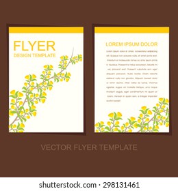 creative natural flyer or leaflet design vector