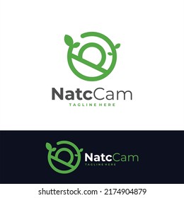 creative nature camera logo template