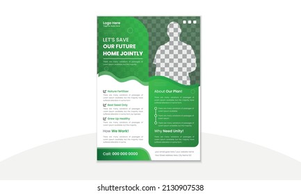 Creative Nature Flyer Poster Design Template. Brochure Cover Design Template with A4 Layout.