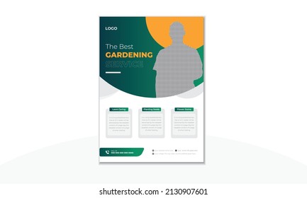 Plantilla de diseño de afiches de volante de naturaleza creativa. Plantilla de diseño de portada de folletos con diseño A4.