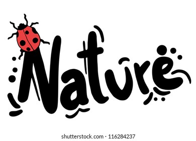 Creative nature ladybug graffiti