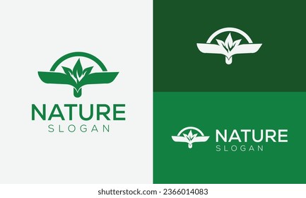 Plantilla de diseño de logotipo de naturaleza creativa