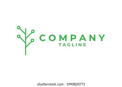 logo técnico de naturaleza creativa. icono técnico de naturaleza.