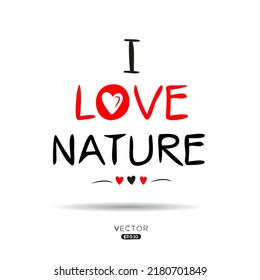 Texto creativo (Naturaleza), puede ser utilizado para pegatinas y etiquetas, camisetas, invitaciones, ilustración vectorial.
