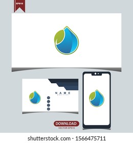 Creative nature water drop logo icon vector design