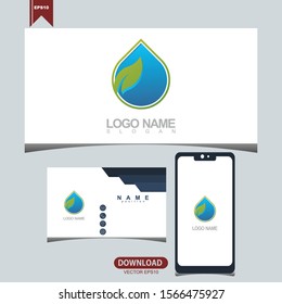 Creative nature water drop logo icon vector design