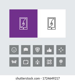 Icono creativo de la línea de navegación con iconos bonitos. 