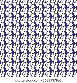 Creative navy blue abstract seamless pattern with unique shapes, perfect for modern background, textile, and wallpaper.
