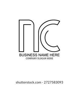 Creative NC logo design, modern minimalist branding, unique nc icon, professional NC identity, clean versatile visual identity