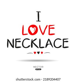 Creative (Necklace) text, Can be used for stickers and tags, T-shirts, invitations, vector illustration.