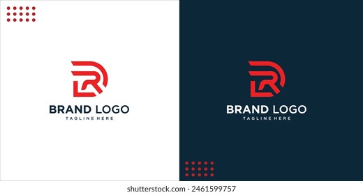 Creative negative space DR logo, design inspiration, vector