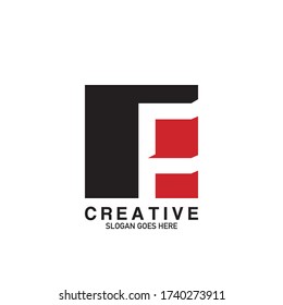 Carta De Espacio Negativa Creativa De La Plantilla De Diseño Del Vector Del Logotipo Comercial.
