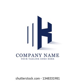 creative negative space of letter negative space MK initial logo design,  clean and strong design