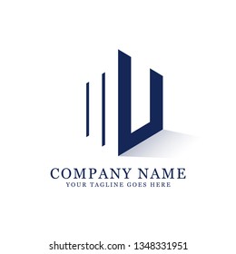 creative negative space of letter MV initial logo design,  clean and strong design