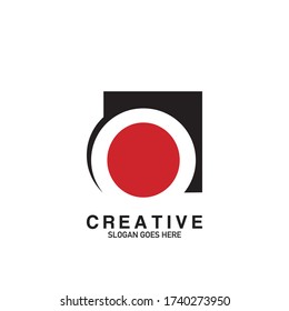 Creative Negative Space Letter O  Business Logo Vector Design Template.