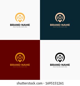 Creative negative space Owl logo and icon concept. Logo available in vector. Linear style. Simple modern abstract flat minimalist owl logo template
