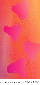 Fondo Creativo Neon Rosa. Burbujas abstractas al estilo Memphis. Plantilla ligera para tapa, afiche, banner, tarjeta de felicitación. Patrón digital moderno con formas fluidas. Diseño mínimo de la tapa.