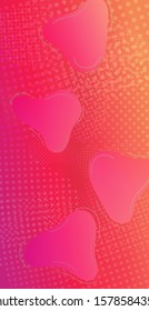 Creative Neon Pink Background. Minimal Cover Layout. Light Template for Cover, Poster, Banner, Greeting Card. Abstract Bubbles in Memphis Style. Modern Digital Pattern with Fluid Shapes.