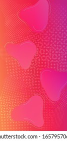 Creative Neon Pink Background. Minimal Cover Layout. Abstract Bubbles in Memphis Style. Light Template for Cover, Poster, Banner, Greeting Card. Modern Digital Pattern with Fluid Shapes.