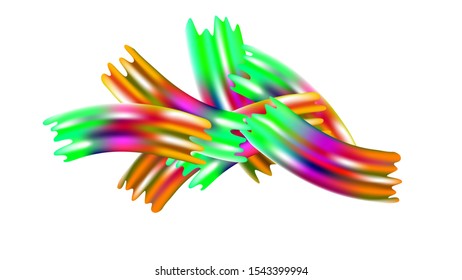 Creative Neon Pink, Blue, Violet Background. Minimal Watercolor Layout. Modern Digital Pattern with Rainbow Brush Strokes. Abstract Realistic Light Template for Cover, Poster, Banner, Greeting Card.