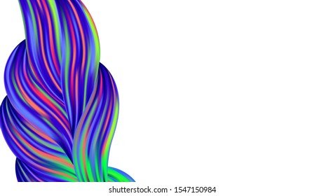 Creative Neon Pink, Blue, Violet Background. Light Template for Cover, Poster, Banner, Greeting Card. Minimal Watercolor Layout. Abstract Realistic Modern Digital Pattern with Rainbow Brush Strokes.