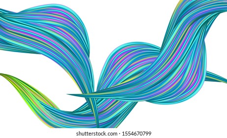 Creative Neon Pink, Blue, Violet Background. Abstract Realistic Modern Digital Pattern with Rainbow Brush Strokes. Minimal Watercolor Layout. Light Template for Cover, Poster, Banner, Greeting Card.