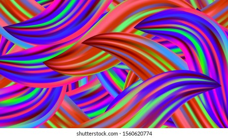 Creative Neon Pink, Blue, Violet Background. Abstract Realistic Minimal Watercolor Layout. Modern Digital Pattern with Rainbow Brush Strokes. Light Template for Cover, Poster, Banner, Greeting Card.