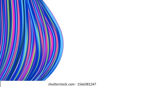 Creative Neon Pink, Blue, Violet Background. Light Template for Cover, Poster, Banner, Greeting Card. Abstract Realistic Modern Digital Pattern with Rainbow Brush Strokes. Minimal Watercolor Layout.