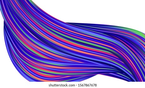Creative Neon Pink, Blue, Violet Background. Modern Digital Pattern with Rainbow Brush Strokes. Light Template for Cover, Poster, Banner, Greeting Card. Minimal Watercolor Layout. Abstract Realistic