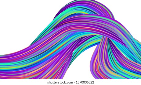 Creative Neon Pink, Blue, Violet Background. Light Template for Cover, Poster, Banner, Greeting Card. Minimal Watercolor Layout. Abstract Realistic Modern Digital Pattern with Rainbow Brush Strokes.
