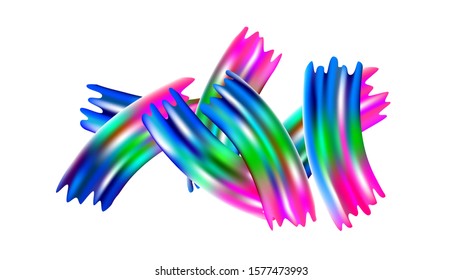 Creative Neon Pink, Blue, Violet Background. Minimal Watercolor Layout. Light Template for Cover, Poster, Banner, Greeting Card. Modern Digital Pattern with Rainbow Brush Strokes. Abstract Realistic