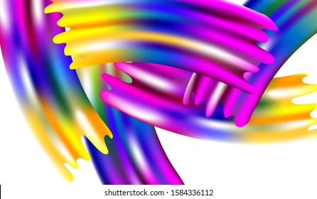 Creative Neon Pink, Blue, Violet Background. Modern Digital Pattern with Rainbow Brush Strokes. Abstract Realistic Light Template for Cover, Poster, Banner, Greeting Card. Minimal Watercolor Layout.