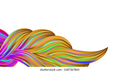Creative Neon Pink, Blue, Violet Background. Modern Digital Pattern with Rainbow Brush Strokes. Minimal Watercolor Layout. Abstract Realistic Light Template for Cover, Poster, Banner, Greeting Card.