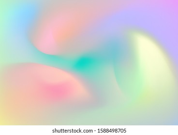 Creative Neon Pink, Blue, Violet Background. Abstract Curves and Lines. Light Template for Cover, Poster, Banner, Greeting Card. Modern Digital Pattern with Fluid Shapes. Minimal Watercolor Layout.