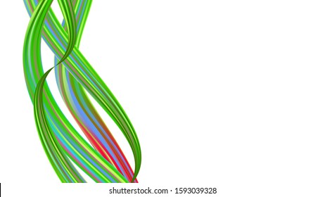 Creative Neon Pink, Blue, Violet Background. Abstract Realistic Minimal Watercolor Layout. Light Template for Cover, Poster, Banner, Greeting Card. Modern Digital Pattern with Rainbow Brush Strokes.