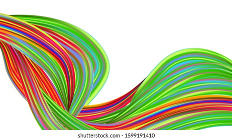 Creative Neon Pink, Blue, Violet Background. Modern Digital Pattern with Rainbow Brush Strokes. Light Template for Cover, Poster, Banner, Greeting Card. Minimal Watercolor Layout. Abstract Realistic