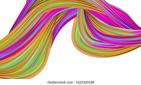 Creative Neon Pink, Blue, Violet Background. Modern Digital Pattern with Rainbow Brush Strokes. Abstract Realistic Light Template for Cover, Poster, Banner, Greeting Card. Minimal Watercolor Layout.