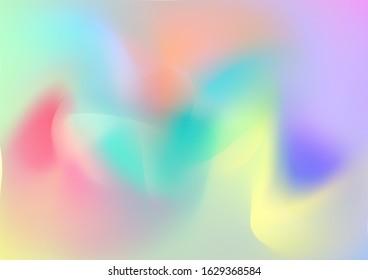 Creative Neon Pink, Blue, Violet Background. Minimal Watercolor Layout. Light Template for Cover, Poster, Banner, Greeting Card. Modern Digital Pattern with Fluid Shapes. Abstract Curves and Lines.